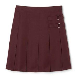 Burgundy Pleated Scooter Skirt for Girls