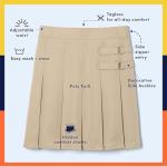 Burgundy Pleated Scooter Skirt for Girls