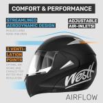 Westt Modular Motorcycle Helmet with Dual Visor
