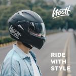 Westt Modular Motorcycle Helmet with Dual Visor