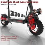 Folding Electric Scooter with Off-Road Tires and Seat