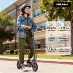Electric Scooter for Adults, Max Speed 19 MPH, Up to 12 Miles Range, 350W Motor Adult E-Scooter, 8.5" Solid Tire, Foldable Scooter with Dual Braking, Smart APP, Light Control for Campus, Commuter