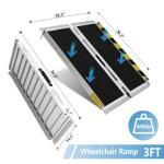 3-Foot Folding Aluminum Wheelchair Ramp