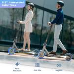 Electric Scooter for Adults, Up to 19 Mph, 19 Miles Range & 264 lbs Load, Aluminum Alloy E-Scooter with 350W Motor, Foldable Escooter with Dual Braking System and App Control (Yellow)