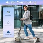 Electric Scooter for Adults, Up to 19 Mph, 19 Miles Range & 264 lbs Load, Aluminum Alloy E-Scooter with 350W Motor, Foldable Escooter with Dual Braking System and App Control (Yellow)