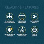 Lifemaster Kids 3-Wheel Scooter with LED Lights