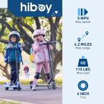 Hiboy ES1 Electric Scooter for Kids Ages 4-8, LED Light-Up Wheels & Side Lights, 5MPH Safe Speed, 6 Miles Range, Easy Kick-Start, Scratch-Proof Curved Edges - Safety E Scooter, UL 2272 Certificate
