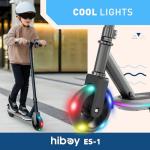 Hiboy ES1 Electric Scooter for Kids Ages 4-8, LED Light-Up Wheels & Side Lights, 5MPH Safe Speed, 6 Miles Range, Easy Kick-Start, Scratch-Proof Curved Edges - Safety E Scooter, UL 2272 Certificate