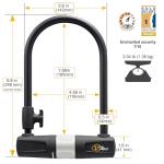 Heavy Duty U-Lock with cable for Bikes