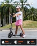 SIMATE Kids Electric Scooter with Colorful Lights