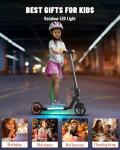 SIMATE Kids Electric Scooter with Colorful Lights