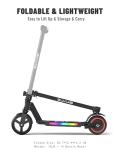 SIMATE Kids Electric Scooter with Colorful Lights