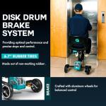 Electric Foldable 3-Wheel Mobility Scooter with Batteries