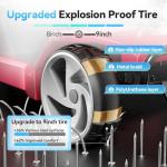 Serianie Foldable Mobility Scooters for Seniors, 4 Wheel Lightweight Mobility Scooters for Adults, Powered Electric Wheelchair, Mobility Scooter with Seat, Folding Travel Motorized Scooter (Red)