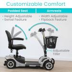 Vive 4-Wheel Electric Mobility Scooter for Adults