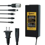 Carsty UL Certified 42V 2A Replacement [Hoverboard Charger] for 36V Lithium Battery with 5 in 1 Universal Plugs - Compatible with Gotrax, Jetson, Segway,Ninebot, Swagtron, Bird Electric Scooters