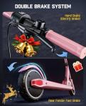 FanttikRide T9 Electric Scooter for Kids 4.3-5.6 ft, 7/10/12 MPH, LED Battery Level, Height Adjustable and Foldable, Electric Scooter for Kids, for Teenager, Up to 40 mins, Pink