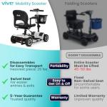 Vive 4-Wheel Electric Mobility Scooter for Adults
