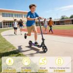 SIMATE Kids Electric Scooter with Colorful Lights