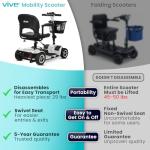 Vive 4-Wheel Electric Mobility Scooter for Adults