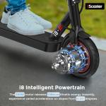 iScooter Electric Scooter, 12 Miles Long Range, 18 Mph Top Speed, Commuting Electric Scooter with Cuise Control, Double Braking Systems Escooter for Adults and Teens - i8