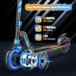 Kids' Electric Scooter, 200W Motor, 12 MPH Speed