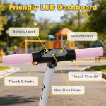 SIMATE Kids Electric Scooter with LED Lights