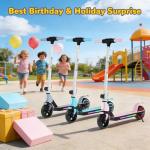 SIMATE Kids Electric Scooter with LED Lights