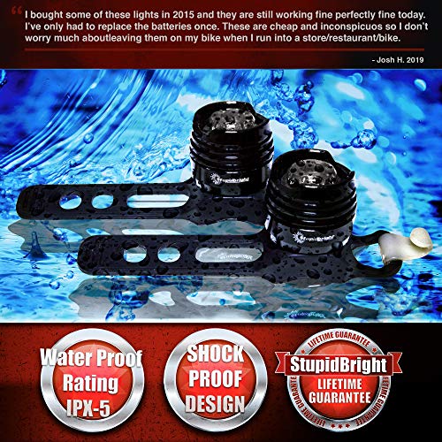 Stupidbright SBF-1 LED Mini Scooter Lights (2 Pack, White)