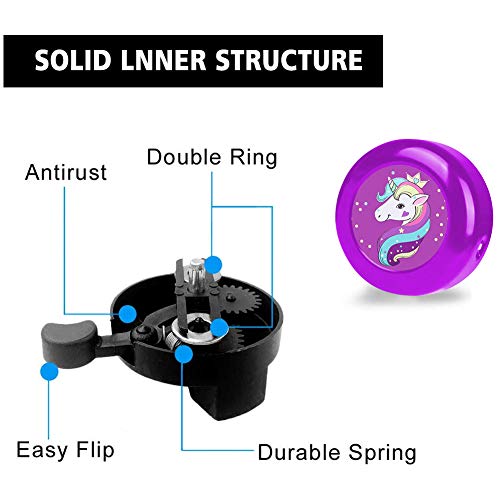 Adjustable Unicorn Bike Bell - Clear Sound