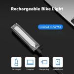 LED Rainbow Bike Tail Light - USB-C Rechargeable