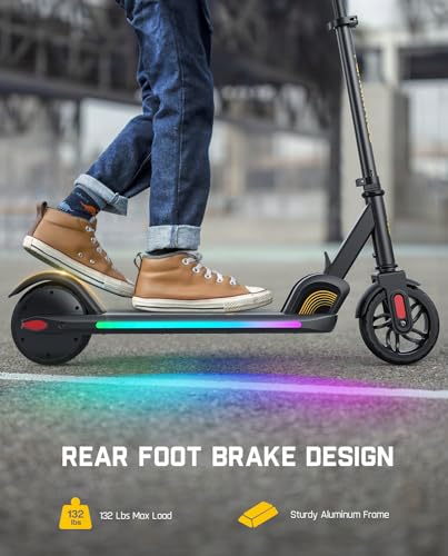 FanttikRide C9 Pro Electric Scooter for Kids, Rainbow-Lit
