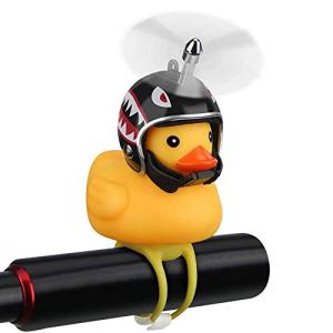 NEKRASH Duck Bike Bell with LED Light: Cute Propeller Horn