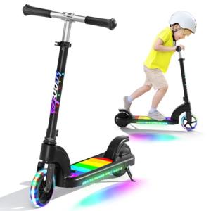 ANHAO Kids Electric Scooter with Flash Wheel, 110 lbs
