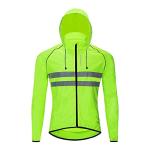 WOSAWE Green Hooded Electric Scooter Jacket - Large