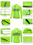 WOSAWE Green Hooded Electric Scooter Jacket - Large
