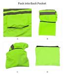 WOSAWE Green Hooded Electric Scooter Jacket - Large