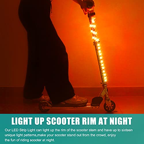 Waybelive LED Scooter Stem Light: 16 Colors, Waterproof