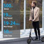Foldable Electric Scooter with 10" Solid Tires, 500W Motor
