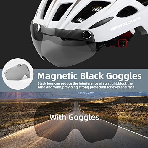 Basecamp Electric Scooter Helmet with Rear Light & Goggles