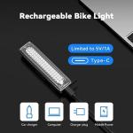 LED Rainbow Bike Tail Light - USB-C Rechargeable