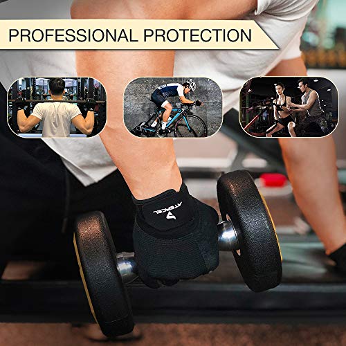 Snug Fit Exercise Gloves for Weight Lifting, Cycling