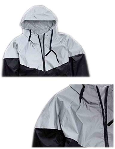Reflective Cycling Jacket for Men, Asian XXL/US L, Grey