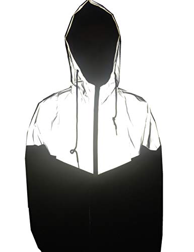 Reflective Cycling Jacket for Men, Asian XXL/US L, Grey