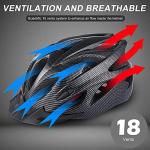 Zacro Lightweight Adult Bike Helmet - Pads&Visor Included