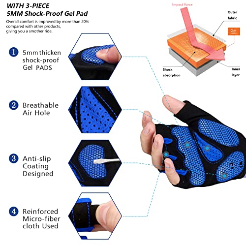 MOREOK Cycling Gloves - Breathable Anti-Slip Gel Pad