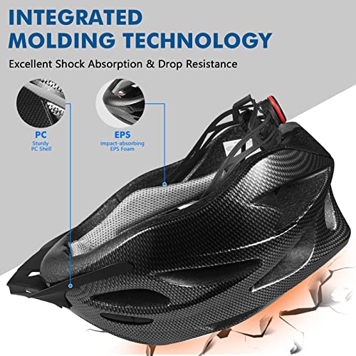 Zacro Lightweight Adult Bike Helmet - Pads&Visor Included