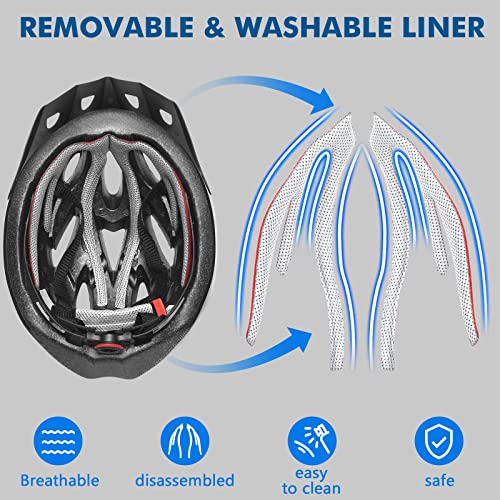 Zacro Lightweight Adult Bike Helmet - Pads&Visor Included
