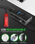 Victoper Bike Light Set: Super Bright USB Rechargeable