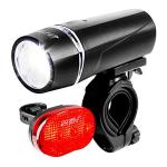 Bright 5 LED Headlight & 3 LED Taillight for Night Riding